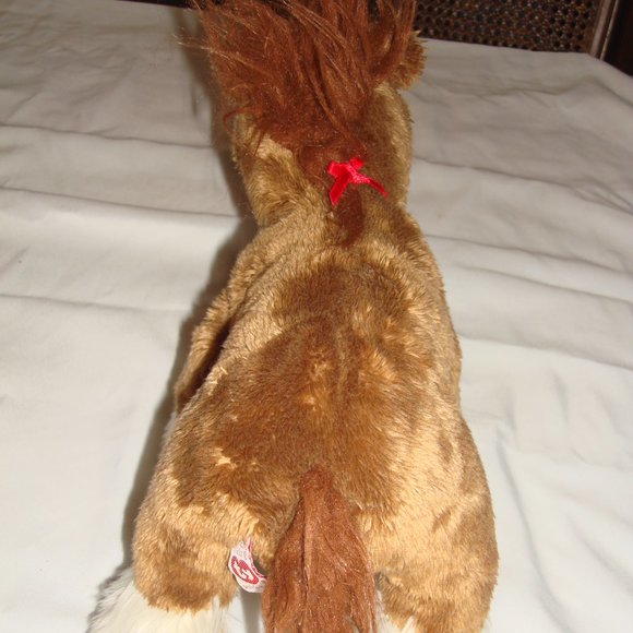 Ty Beanie Baby/Babies HOOFER Clydesdale Horse 2002 LARGE SIZE 12 1/2-13' - Picture 6 of 7